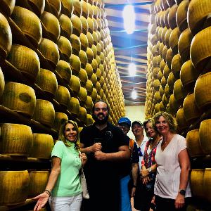 In Emilia Romagna we visit a local small Parmigiano Producer and taste and learn all about the popular cheese